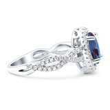 Infinity Shank Oval Natural Stone Ring