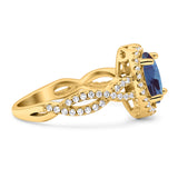 Infinity Shank Oval Natural Stone Ring