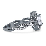 Infinity Shank Oval Natural Stone Ring