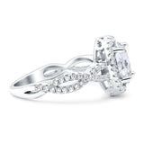 Infinity Shank Oval Natural Stone Ring