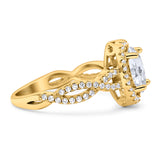 Infinity Shank Oval Natural Stone Ring