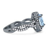 Infinity Shank Oval Natural Stone Ring