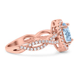 Infinity Shank Oval Natural Stone Ring