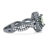 Infinity Shank Oval Natural Stone Ring