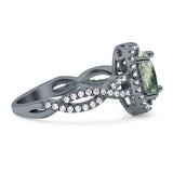 Infinity Shank Oval Natural Stone Ring