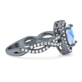 Infinity Shank Oval Natural Stone Ring