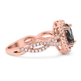 Infinity Shank Oval Natural Stone Ring