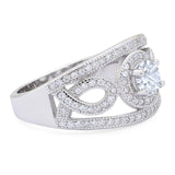 Round Natural Stone Infinity Shank  Ring