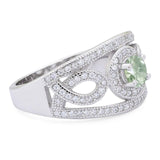 Round Natural Stone Infinity Shank  Ring