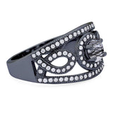 Round Natural Stone Infinity Shank  Ring