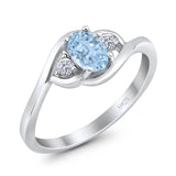 Art Deco Oval Natural Stone Three Stone Ring