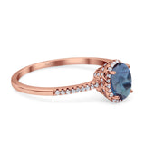 Vintage Style Oval Natural Stone Solitaire Ring