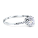 Vintage Style Oval Natural Stone Solitaire Ring