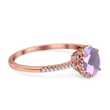 Vintage Style Oval Natural Stone Solitaire Ring