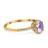 Vintage Style Oval Natural Stone Solitaire Ring