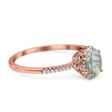 Vintage Style Oval Natural Stone Solitaire Ring