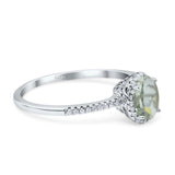 Vintage Style Oval Natural Stone Solitaire Ring