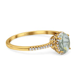 Vintage Style Oval Natural Stone Solitaire Ring