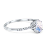 Vintage Style Oval Natural Stone Solitaire Ring