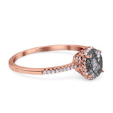 Vintage Style Oval Natural Stone Solitaire Ring