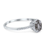 Vintage Style Oval Natural Stone Solitaire Ring