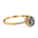 Vintage Style Oval Natural Stone Solitaire Ring