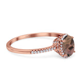 Vintage Style Oval Natural Stone Solitaire Ring