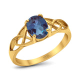 Oval Celtic Trinity Knot Ring