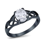 Oval Celtic Trinity Knot Ring