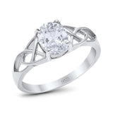 Oval Celtic Trinity Knot Ring