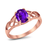 Oval Celtic Trinity Knot Ring