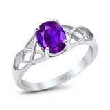 Oval Celtic Trinity Knot Ring