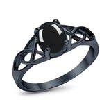 Oval Celtic Trinity Knot Ring