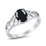 Oval Celtic Trinity Knot Ring