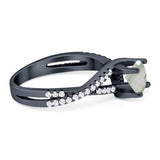 Art Deco Round Natural Stone Twisted Ring