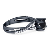 Art Deco Round Natural Stone Twisted Ring