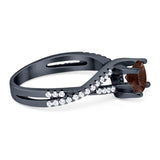 Art Deco Round Natural Stone Twisted Ring