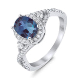 Oval Natural Stone Split Shank Ring