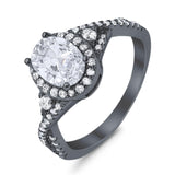 Oval Natural Stone Split Shank Ring