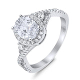 Oval Natural Stone Split Shank Ring