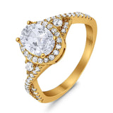 Oval Natural Stone Split Shank Ring