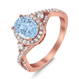 Oval Natural Stone Split Shank Ring