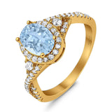 Oval Natural Stone Split Shank Ring