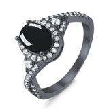 Oval Natural Stone Split Shank Ring