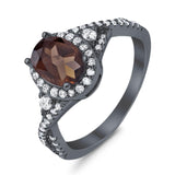 Oval Natural Stone Split Shank Ring