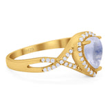 Art Deco Pear Infinity Twisted Ring  