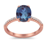 Art Deco Oval Natural Stone Wedding Ring