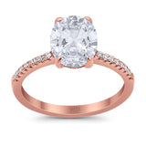 Art Deco Oval Natural Stone Wedding Ring