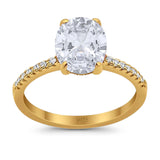 Art Deco Oval Natural Stone Wedding Ring