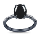 Art Deco Oval Natural Stone Wedding Ring